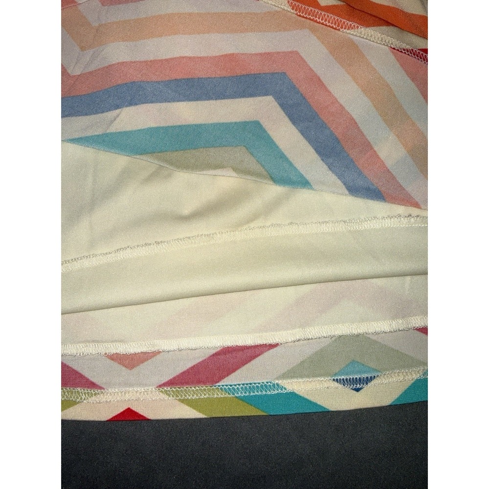 Judith March Rainbow Chevron Stripe Cowl Neck Dress Size S Style# 473D-9 - Picture 5 of 7